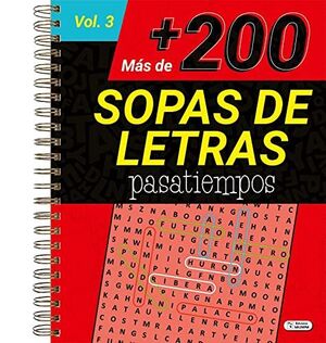 MAS DE 200 SOPAS DE LETRAS PASATIEMPOS VOL 3 ROJO