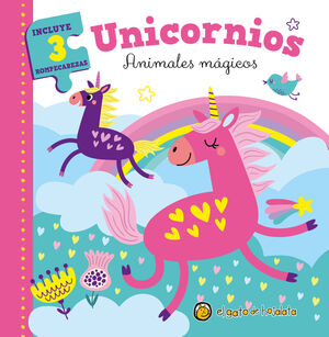 UNICORNIOS: ANIMALES MAGICOS (LIBRO+3 PUZZLES)